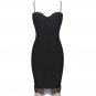 Strappy Sleeveless Lace Mini Bandage Dress