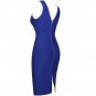 Round Neck Sleeveless Plain Over Knee Bandage Dress