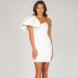 One Shoulder Sleeveless Frill Mini Bandage Dress