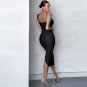 Strappy Sleeveless Wrinkled Midi Bandage Dress