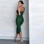 Strappy Sleeveless Wrinkled Midi Bandage Dress