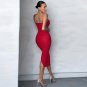 Strappy Sleeveless Wrinkled Midi Bandage Dress
