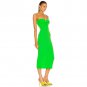 Strapless Sleeveless Plain Midi Bandage Dress
