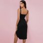 Strappy Sleeveless Frill Midi Bandage Dress