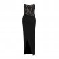 Strapless Sleeveless Lace Over Knee Bandage Dress