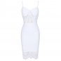 Strappy Sleeveless Lace Mini Bandage Dress