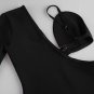 V Neck Long Sleeve Asymmetrical Mini Bandage Dress