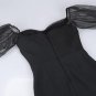 Off Shoulder Mid Sleeve Mesh Mini Bandage Dress