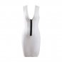 V Neck Sleeveless Zipper Mini Bandage Dress