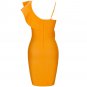 V Neck Sleeveless Frill Midi Bandage Dress