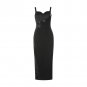 Strappy Sleeveless Splicing Midi Bandage Dress