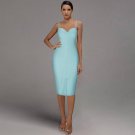 Strappy Sleeveless Plain Midi Bandage Dress