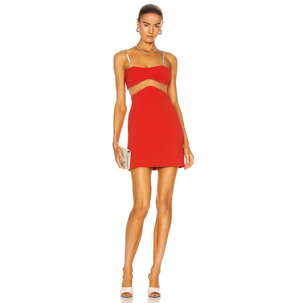 Strappy Sleeveless Hollow out Mini Bandage Dress