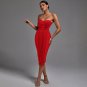 Strapless Sleeveless Tassels Over Knee Bandage Dress