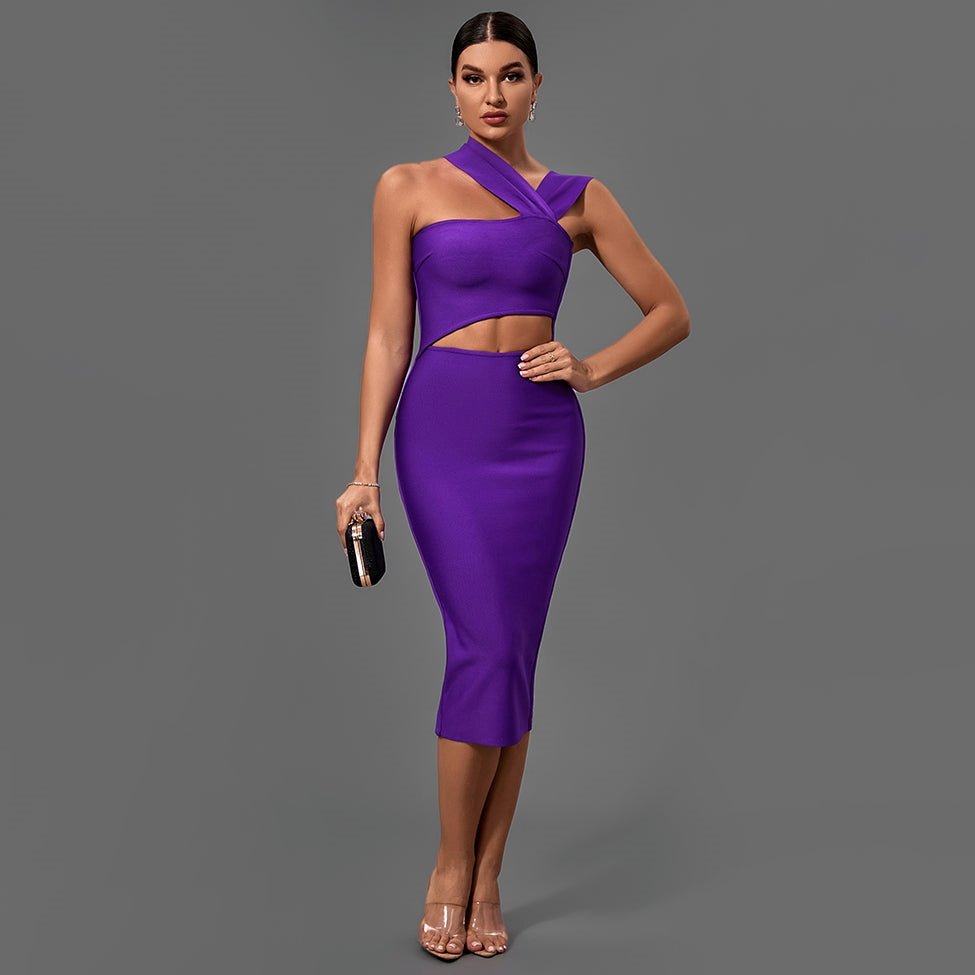 Sleeveless Cut Out Over Knee Bandage Dress