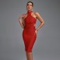 High Neck Sleeveless Cut Out With Belt Bandage Dress