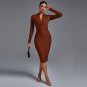 V Neck Long Sleeve Bandage Dress