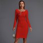 Long Sleeve Sequined Midi Bandage Dress