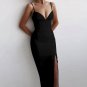 Strappy Sleeveless Slit Midi Bandage Dress