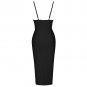 Strappy Sleeveless Slit Midi Bandage Dress