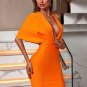Short Sleeve Asymmetrical Mini Bandage Dress