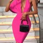 Short Sleeve Asymmetrical Mini Bandage Dress