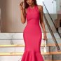 Halter Sleeveless Fishtail Midi Bandage Dress