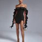 Off Shoulder Ruffle Mini Bandage Dress