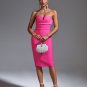 Strapless Sleeveless Plain Midi Bandage Dress