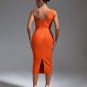 One Shoulder Sleeveless Midi Bandage Dress