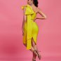 Bowknot Asymmetrical Sleeveless Bandage Dress
