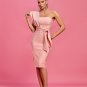 One Shoulder Belted Bandage Party Dress
