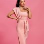 One Shoulder Belted Bandage Party Dress