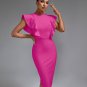 Ruffle Trim Midi Bandage Dress