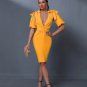 Puff-sleeve Cut Out Bandage Dress