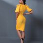 Puff-sleeve Cut Out Bandage Dress