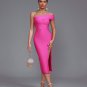 One Shoulder Midi Bandage Dress