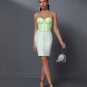 Green Striped Strap Bandage Dress