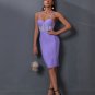 Strappy Stripe Mesh Bandage Dress