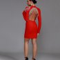 Rhinestone Fringe Backless Bandage Dress