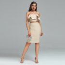 Strapless High Waist Hollow Out Bandage Dress