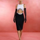 Crystal Embellished Straight Skirt Set