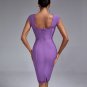 Lilac Backless Bandage Dress