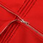 V Neck Long Sleeve Metal Ornamental Buckle Mini Bandage Dress