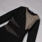 Round Neck Long Sleeve Splicing Bandage Dress