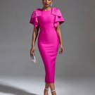 Beading Decor Butterfly Midi Bandage Dress