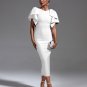 Beading Decor Butterfly Midi Bandage Dress