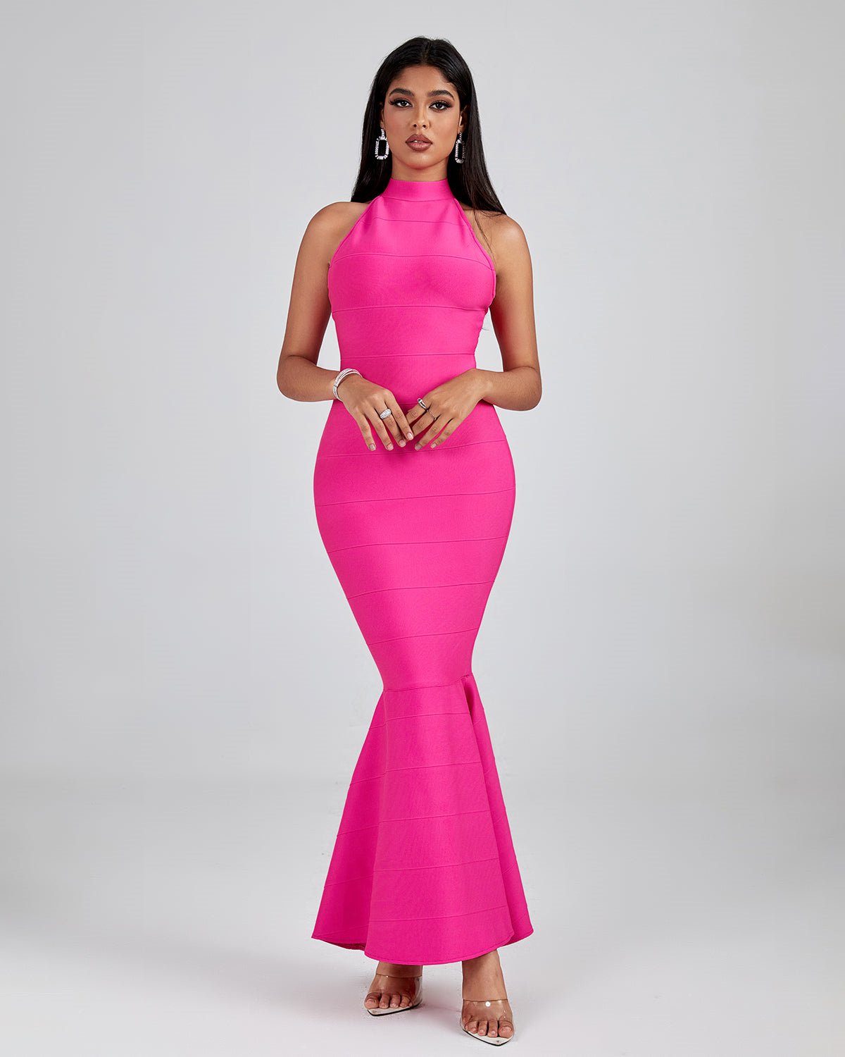 Halter Maxi Bandage Fishtail Dress