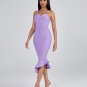 Strappy Fishtail Midi Bandage Dress