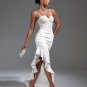 White Lace Corset and Ruffled Bandage Dress
